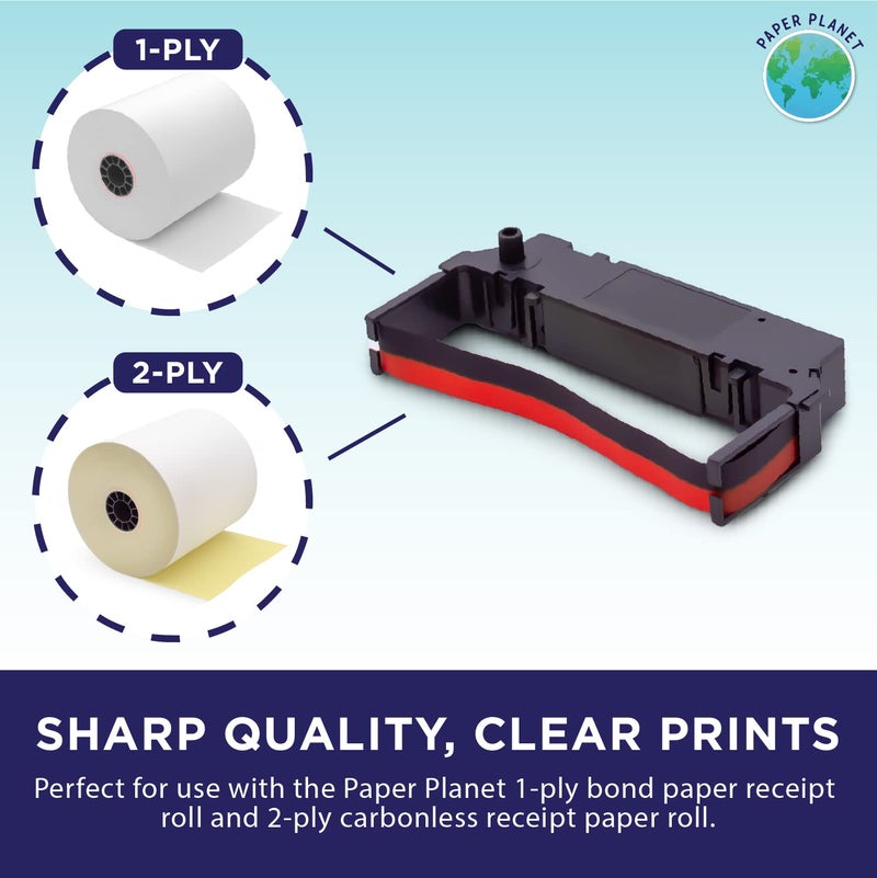 PaperPlanet Paper Planet Replacement Red and Black Ink Printer Ribbon for Clover Kitchen Printer (Star SP700 Kitchen Receipt Printer) | Compatible with Star SP-700BR, RC-700BR, SP-712, SP-742 | 10 Ink Ribbons - Image 4